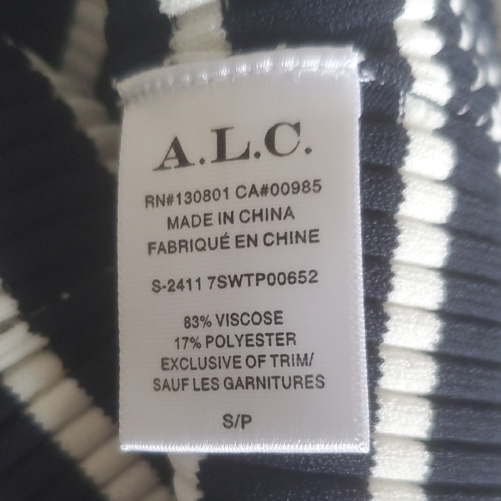 NWOT A.L.C. ANYA RIBBED STRIPE BOAT-NECK TOP /SWEATER/ - Picture 11 of 16